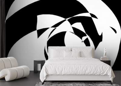 black and white Wall mural