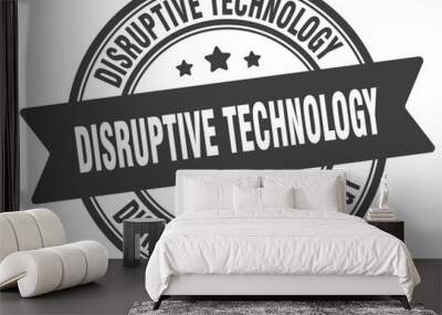 DISRUPTIVETECHNOLOGYRoundRibbTransp24Black.eps Wall mural