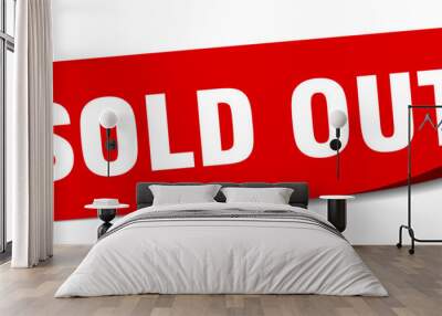 sold out sticker. sold out label Wall mural