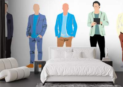 business mans illustration Wall mural