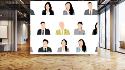 business people profile Wall mural