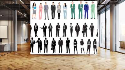 set of business people Wall mural