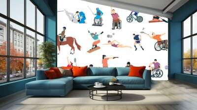 sports set isolated in white Wall mural