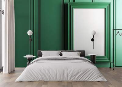 Green Framed Artwork Mockup for Interior Design Inspiration Wall mural