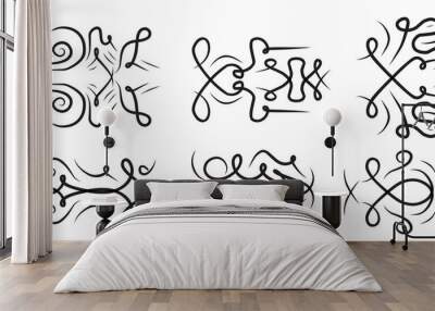 swirl design elemen set for decoration Wall mural