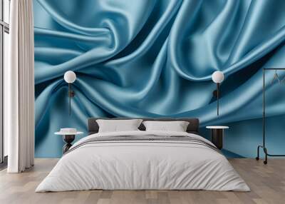 blue silk background Wall mural