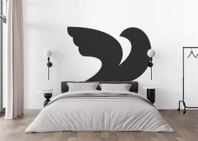 Dove, a symbol of peace and purity. The biblical symbol of the Holy Spirit. Wall mural