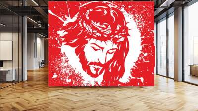 Face of jesus christ Wall mural