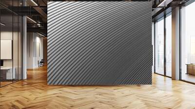 contemporary grey metal curve architecture on white background Wall mural