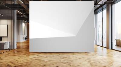 light and shadow on corner of detail white minimalism style of home interior architecture background  Wall mural