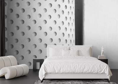 white circle pattern cement wall detail of architecture background Wall mural