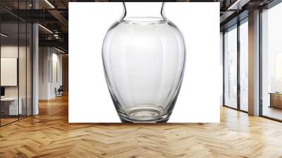 clear glass vase isolated on background Wall mural