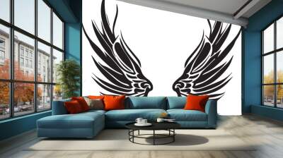 wings tattoo design illustration Wall mural