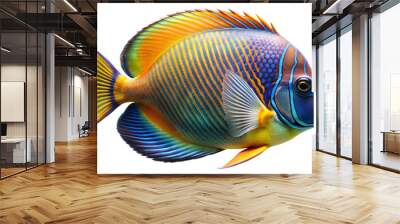 tropical fish isolated on transparent background. AI Generative Wall mural