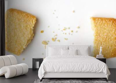 Butter cookie isolated on white, from above Wall mural