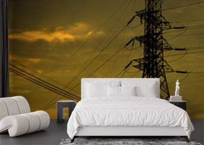 high voltage post high-voltage tower Wall mural