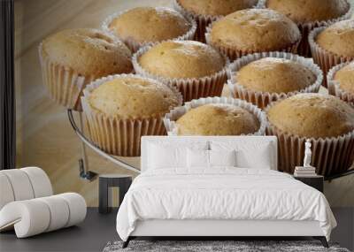 cupcakes, freshly baked Wall mural