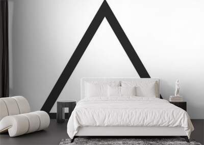 Vector of triangle icon on gray/white background Wall mural