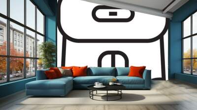 Backpack Icon Line Art Wall mural