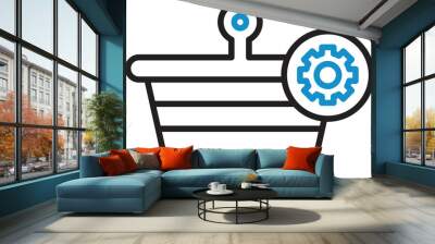 Basket and Gear Icon
 Wall mural