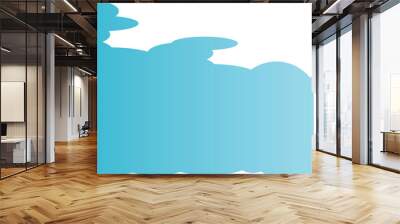 Blue Cloudscape Illustration Wall mural