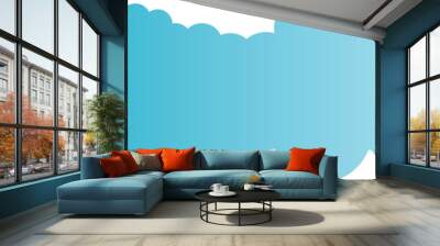 Blue Cloudscape Illustration
 Wall mural