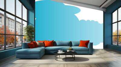 Blue Cloudscape Illustration
 Wall mural