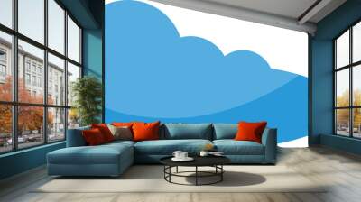 Blue Cloudscape Illustration
 Wall mural