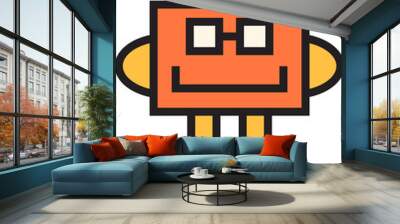 cute and funny monster avatar illustration Wall mural