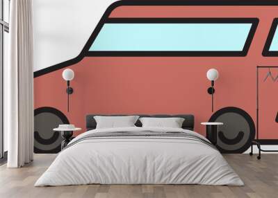 delivery van icon Wall mural