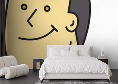 Man Character Icon Wall mural