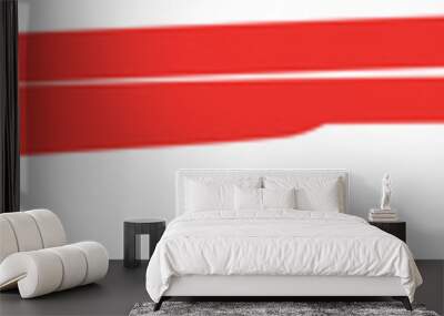 Red Hand Drawn Underline Marker Wall mural