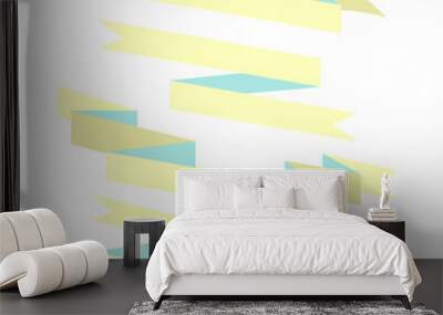 ribbon banner set on white background Wall mural