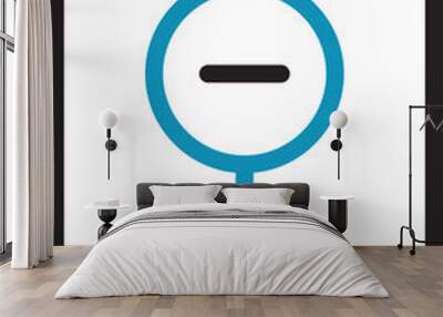 Smartphone and Zoom Out Line Icon
 Wall mural