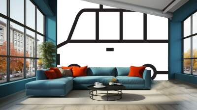 Van Icon Line Illustration Wall mural