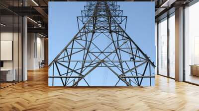 High voltage tower, Electricity transmission power lines Wall mural