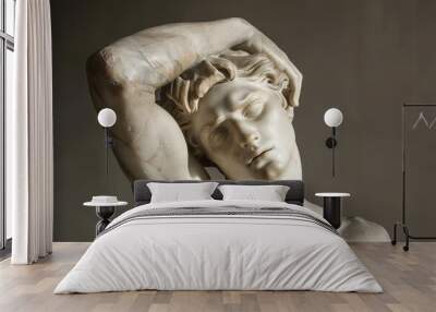 Classical representation of male beauty through an ancient greek sculpture Wall mural