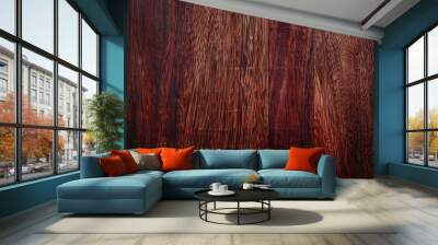 realistic flat mahogany wood texture background detailed high resolution surface Wall mural