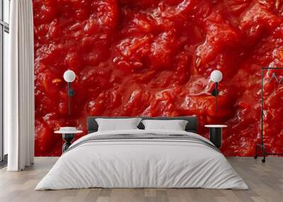 rich vibrant tomato sauce texture background ideal for italian cuisine or cooking themed designs abstract photo Wall mural