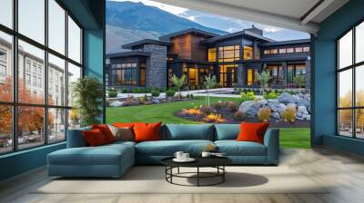 utah home exterior beautiful modern architecture design Wall mural