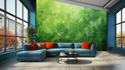 vibrant green background with subtle grunge texture versatile backdrop for various design projects Wall mural