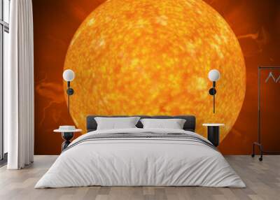 red sun Wall mural