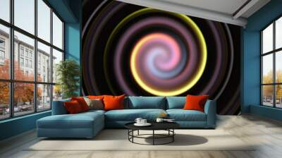 Abstract spiral design, colorful Wall mural