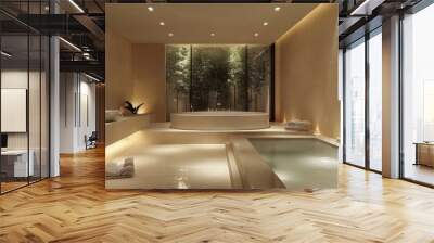 Beautiful luxury home bathroom design Wall mural