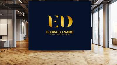 ED E D initial logo | initial based abstract modern minimal creative logo, vector template image. luxury logotype logo, real estate homie logo. typography logo. initials logo. Wall mural