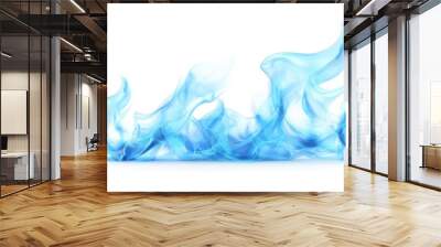 gas burning icon. Blue flame isolated on a white background. Power or energy concept illustration, magic cartoon fire Wall mural