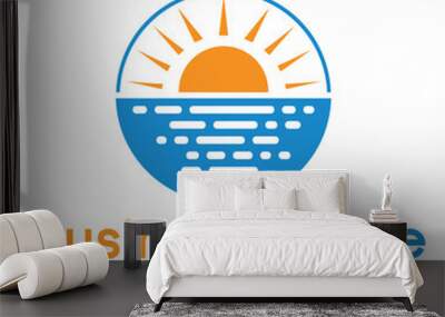 minimalist sunset Oletter logo design vector files included Wall mural