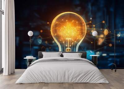 creative idea. Concept of idea and innovation Wall mural