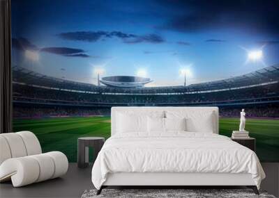 Sport cricket stadium. Cricket stadium background Wall mural