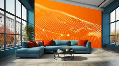 Vibrant tangerine orange background with simple abstract elements, offering a modern and lively design Wall mural